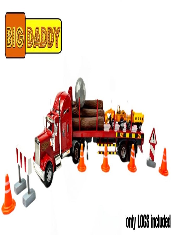 Big Daddy Big Rig Heavy Duty Tractor Trailer Transport Series Lumber Truck Tractor Trailer - Image 2